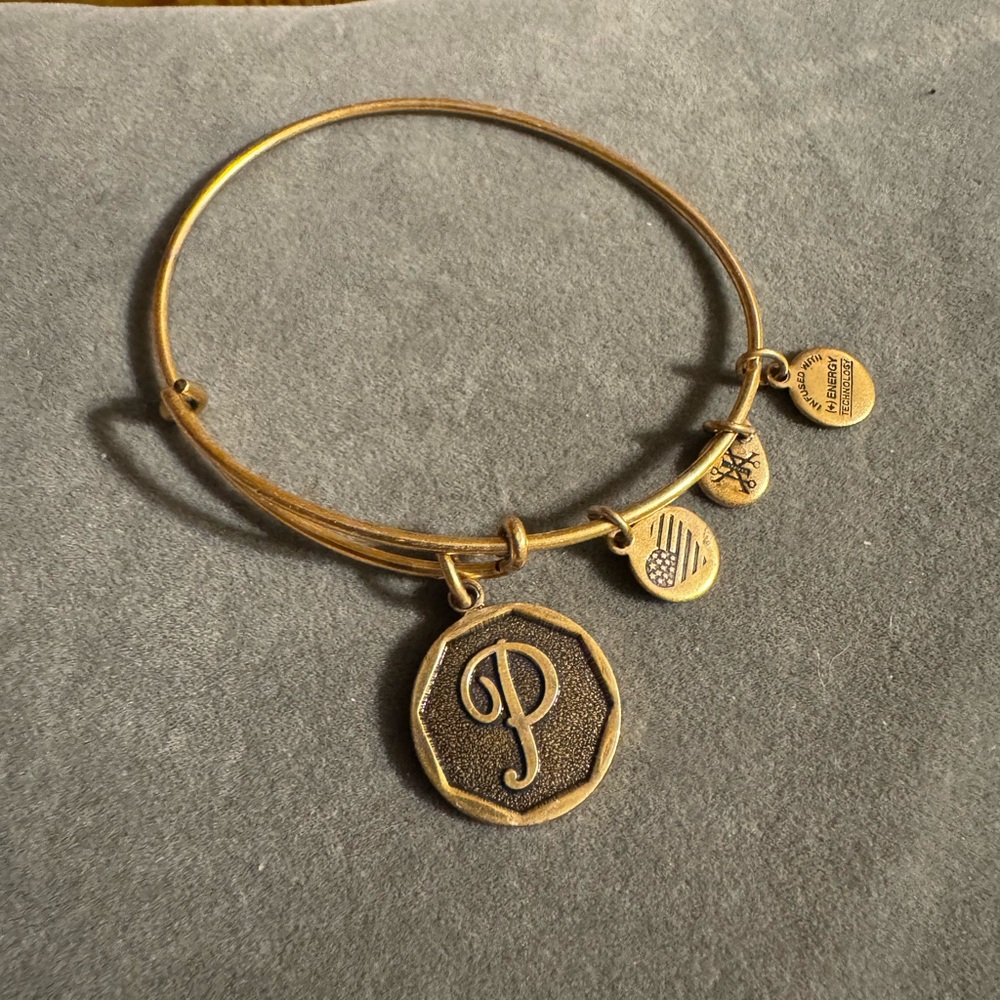 Alex and Ani Initial P Charm Bracelet